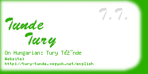 tunde tury business card